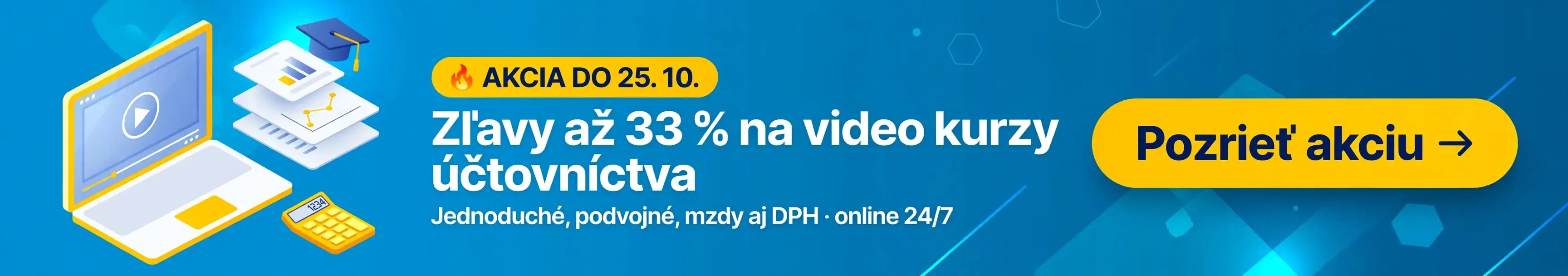 Akcia na účtovné video kurzy